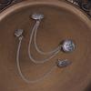 Vintage Leaf Round Flower Chain Cardigan Clip Lady Retro Tassel Buckles Cloak Shirt Scarf Brooch Pin Jewelry