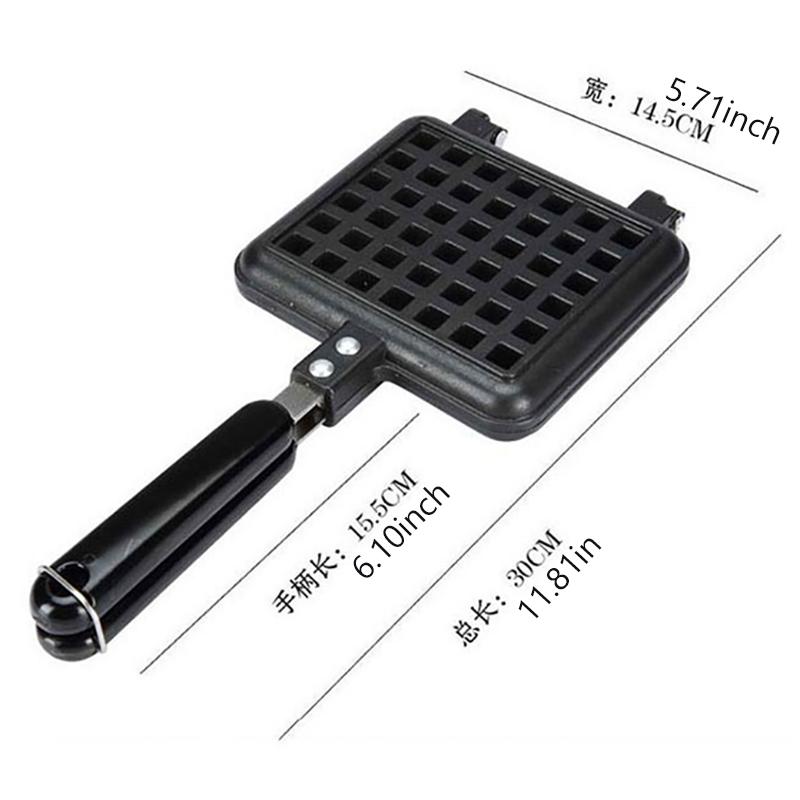 Non-Stick vafler Maker Sandwich Jern Maskin Husholdning Kjøkken Gass Pan Boble Egg Kake Ovn Frokostmaskin