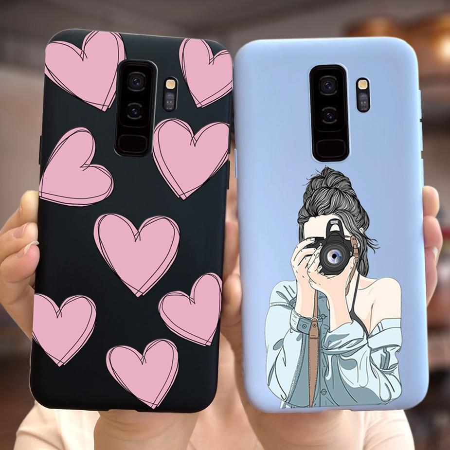 For Samsung Galaxy S9 S9+ Case Cute Fashion Cartoon Girls Cover Silicone Soft TPU Phone Case For Samsung S9 Plus S9+ Fundas Capa