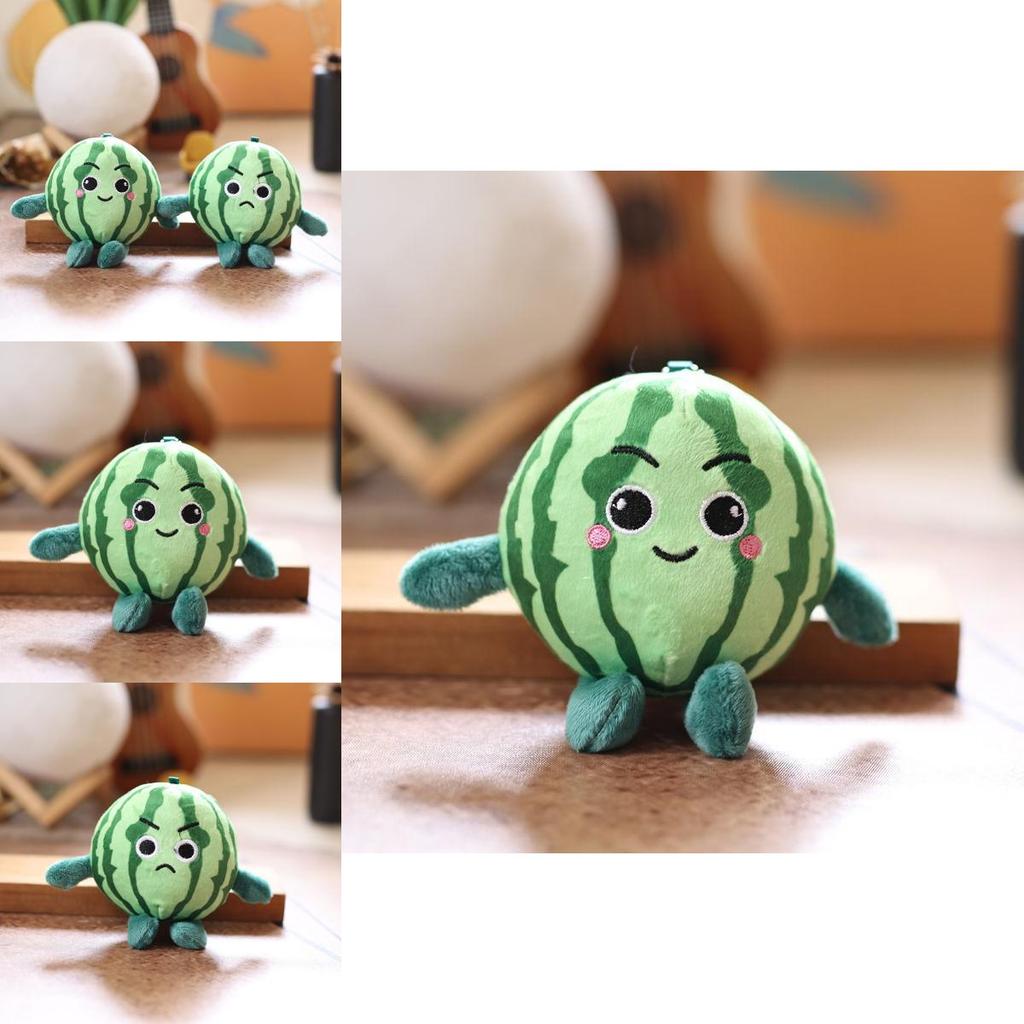 Cute Watermelon Plush Keychain With Soft Short Hair For Bag Decor And Gifts