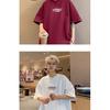 Men'S Trendy Letter Round Neck Printed Short Sleeved T-Shirt For Summer Ins Loose Casual Top