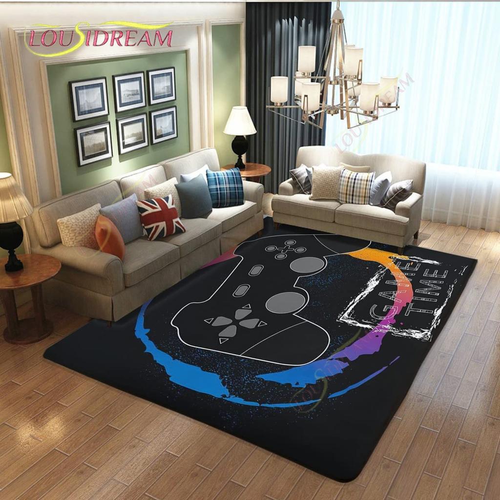 Anime Gamepad Pattern Area Matta, Sovrum Vardagsrumsmatta, Golvmatta Ståmatta, Lekmatta för barn, Golvmatta för badrum, Områdesmatta