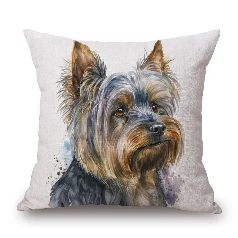 Jack Russell Yorkshire Labrador Dachshund Poodle Dalmatian Pet Dog Poster Art Cushion Cover Pillow Case