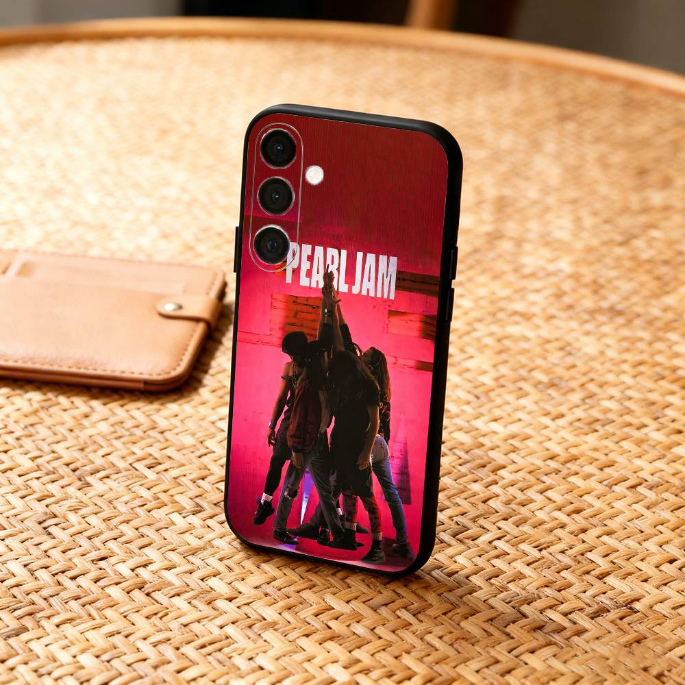 P-Pearl J-Jam Band Phone Case For Samsung A73,72,71,53,52,51,22,91,80, Soft Black Cover