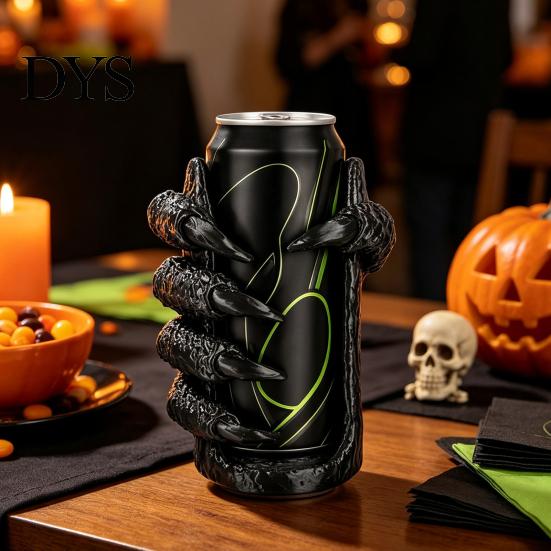 Raffredda Lattine per Feste Artiglio Gotico Portabevande per Lattine da 12oz, Supporto per Bevande Mostro Stampato in 3D con Display da Tavolo Halloween Manico Laterale, Unico