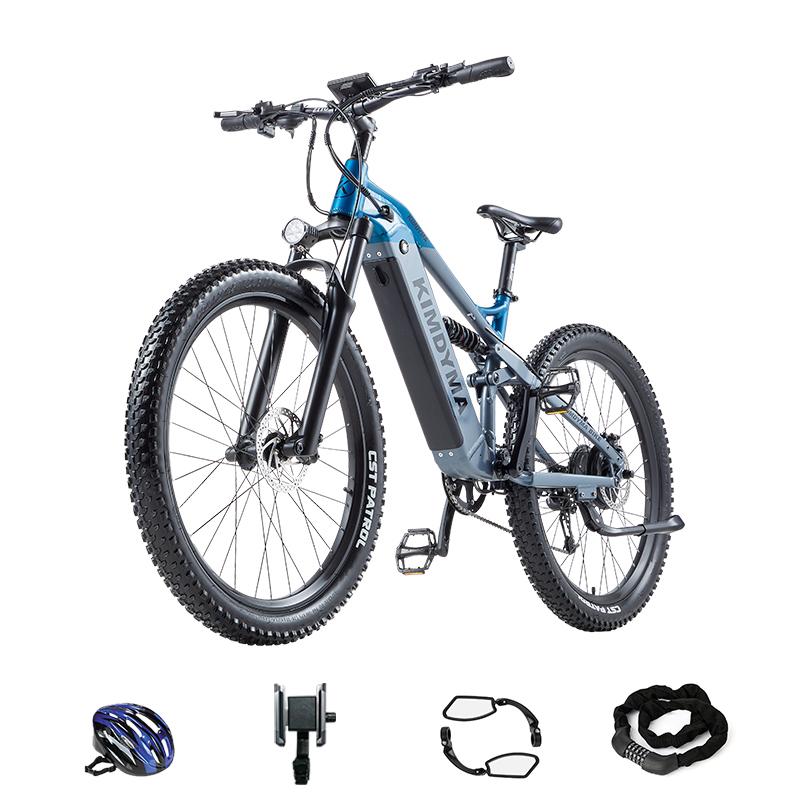 KIMDYMA K01 Rower Elektryczny 27.5 cala x 2.8 cala 1500W Górski Elektryczny Rower dla Dorosłych 48V 20Ah, 9 Biegów, Czujnik Momentu Obrotowego Pełne Zawieszenie E-Bike 140KM