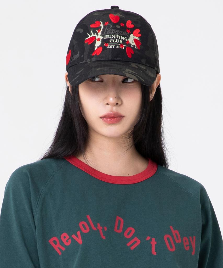 GLACK Gc040 Heart Rework Camo Ball Cap (Black Camo)