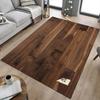 1PC Wooden Floor Texture Non-Slip Floor Carpet Compatible for Office&Living Room&Bedroom&Dining Room - Flat-Weave Machine-O395