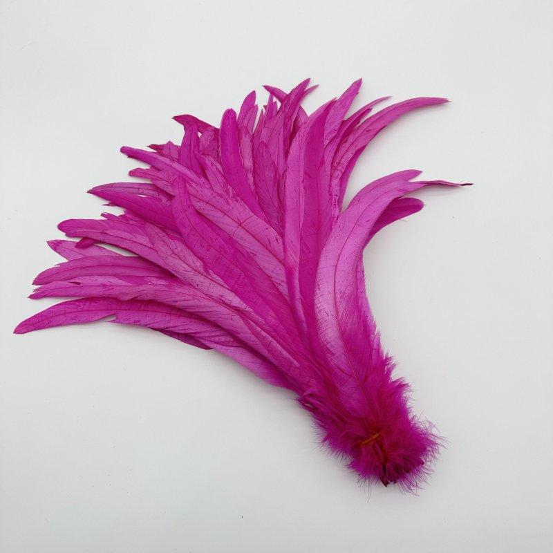 Natural  50pcs Rooster Tail Feather  Plumes 25-45CM 10-18inch Beige DIY Dyed Cock Tail Clothing Accessories Jewelry Performance