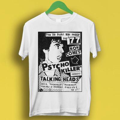 Talking Heads Psycho Killer Band Punk Rock Poster Regalo Musicale Maglietta T Shirt P7278