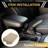 Console Lid Armrest Cover for Toyota Tundra 2007-2013 Tahoe Middle Console Pad Armrest Protector Microfiber Leather with Beige