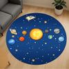 1pc Space Planets Round Chair Mat Area Rug - Non-Slip, Floor Mat for Office, Bedroom, and Indoor Decor C1125074