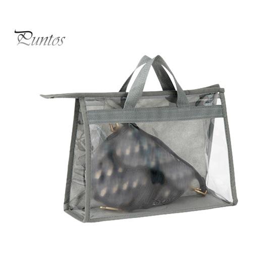 

Сумка-пылесборник, прозрачный органайзер для хранения сумок с ручкой, прозрачный дизайн, легкая идентификация, влагонепроницаемая сумка для хранения S