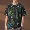 Plus Size 6XL-13XL Fashion Men's Distressed T-shirt Summer Oversized Tops Casual Painted Short Sleeve Tee Summer Clothing