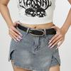 PU Jeans Belt Red Women's Waistband Casual Needle Buckle Belt  Decoration Belt