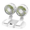 Car Fan Portable Two Head Electric Vehicle Mounted USB,360° Rotation Vehicle Fan 2 Speeds Strong Wind Circulation Fan Portable Electric Fan For Dashbo