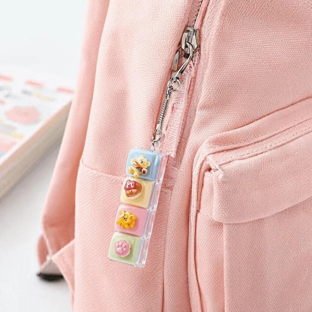 Finger Button Keyboard Clicker Toy Keyring Finger Press Keycap Keychain Birthday Party Favors