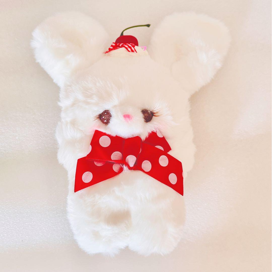 

[USED] Lily Ribbon Artist Wool Teddy Bear Handmade Plush Rabbit