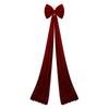 Large Velvet Bow Decoration for Christmas Tree and Garland In Burgundy Dark Green Red and White 15 74 by 78 74 Inches