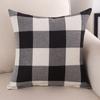 45cm Plaid Print Flachs Quadrat Kissenbezug Kissenbezug Kissenbezug Home Decor