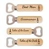 Bottle Openers with Wooden Handle Bartender Bottle Opener Engraved Beer Bottle Opener for Guests Wedding Birthday Party