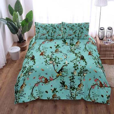 Set Biancheria da Letto 3D Scimmie Retrò Novità King Queen Matrimoniale Matrimoniale Singolo Twin Taglia Copripiumino Blu Petrolio