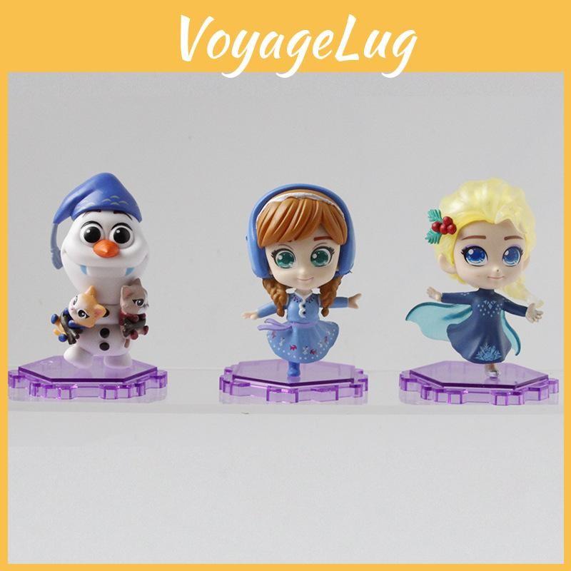 Frozen Elsa Olaf Pvc Model Set Collectible Figures Children Playroom Decor