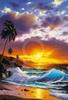 Epoch Jigsaw Marine Sunset Beach Includes and Score Ticket 300-Piece Puzzle, Illustration/Art, Art, (26x38cm), 28-340s, Glue, Spatula,