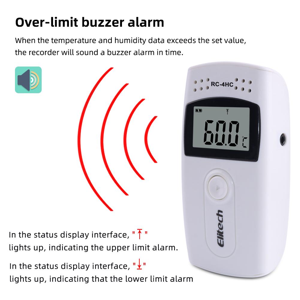 RC-4HC Temperature&Humidity Data Logger With USB Connection External Probe High Precision Sensor And Automatic Report Generation