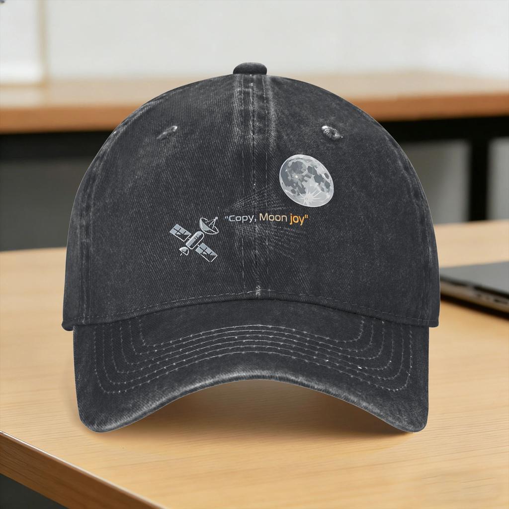 Copy Moon Joy Baseball Cap Sun Artemis II Outdoor Sport Breathable Washed Trucker Hat Unisex Unisex yk Retro Design Snapback Cap