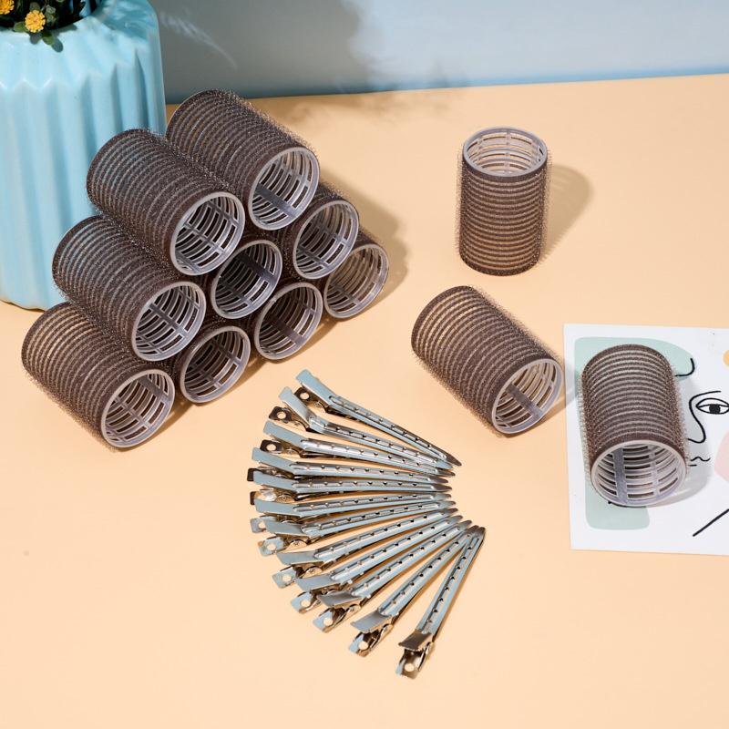 Self Grip Hair Rollers With Duckbill Clips For Bangs And Root Volume, Reusable Curling Tools For Daily Home Hair Styling