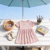Girl Summer Cotton Short Sleeve Princess Dress With Cartoon Pattern For Kids