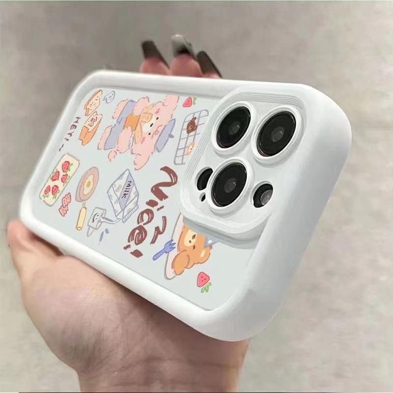Bear Is Suitable for Apple 16 IPhone Animation 15plus Creative 14 Silicone Soft Shell 13 Mobile Phone Case 12promax