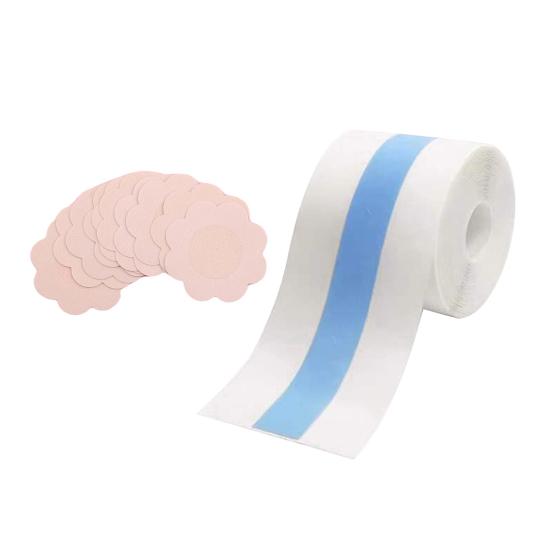 1 set autocolant pentru piept, multifuncțional, design transparent, confortabil, instrument de înfrumusețare, respirabil, cu silicon pentru ridicarea sânilor, bandă pentru femei