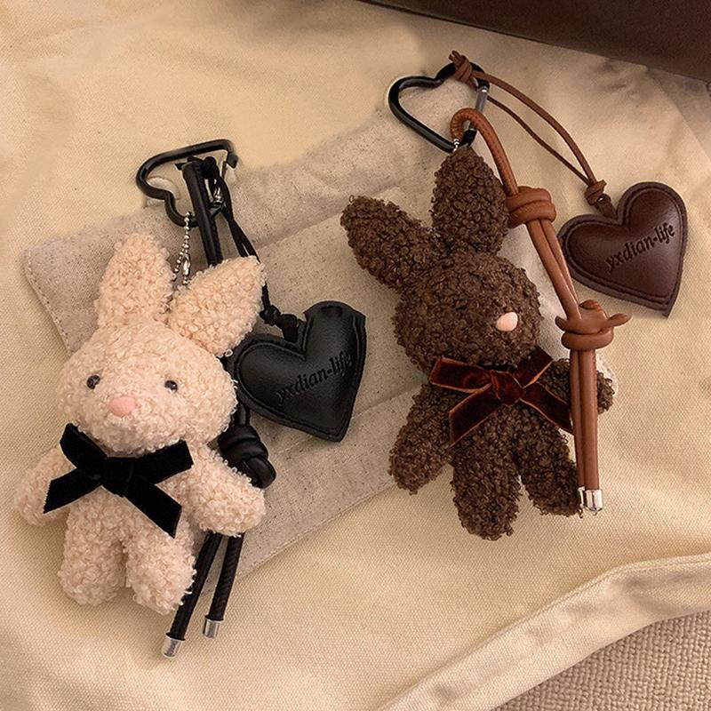 

Kawaii Plush Rabbit Keychain Y2K Cute Sweet Bunny Stuffed Keyring Backpack Pendant Bag Hanging Decoration For Girls Gift