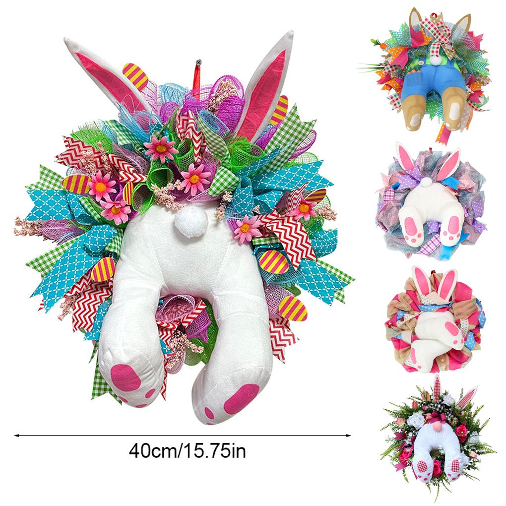 Easter Bunny Wreath Cute Spring Decoration For Door Easter Wreaths For Front Door Easter Decorations