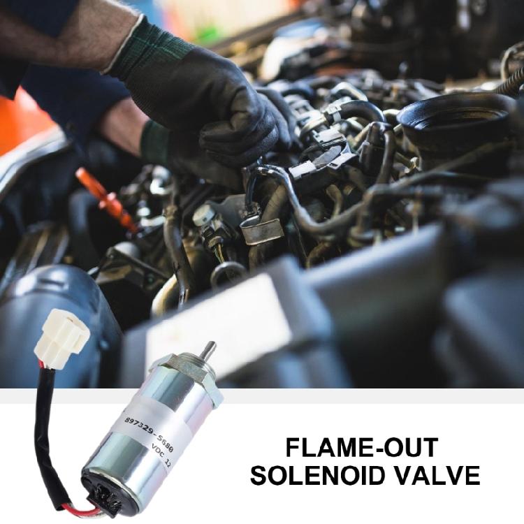 897329-5680 Engine Fuel Shut Offs Solenoid Valves 12V for 3LD1 3LD2 4LE1 Engine Car Accessories