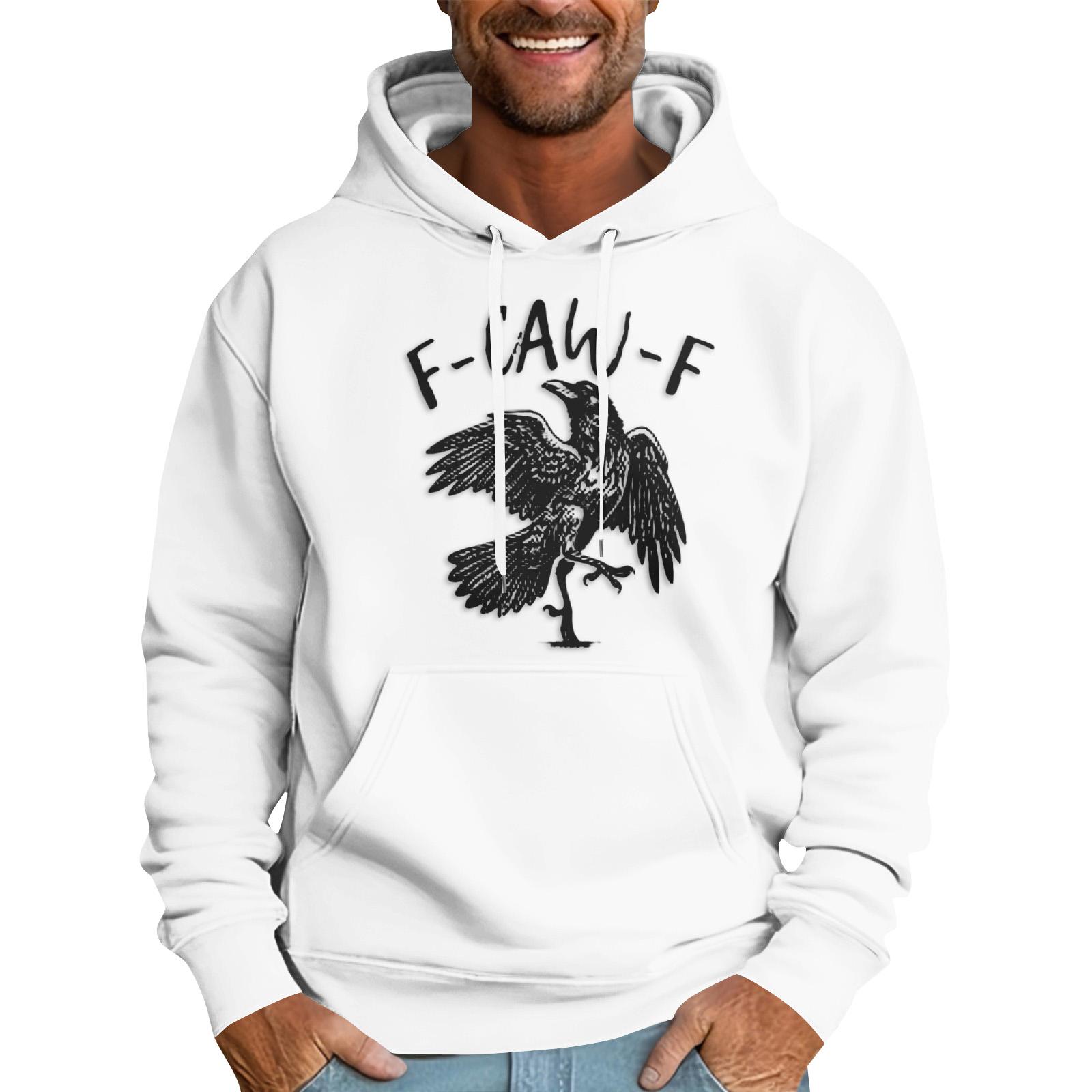 

Мужской рождественский свитер с принтованным воротником M белый