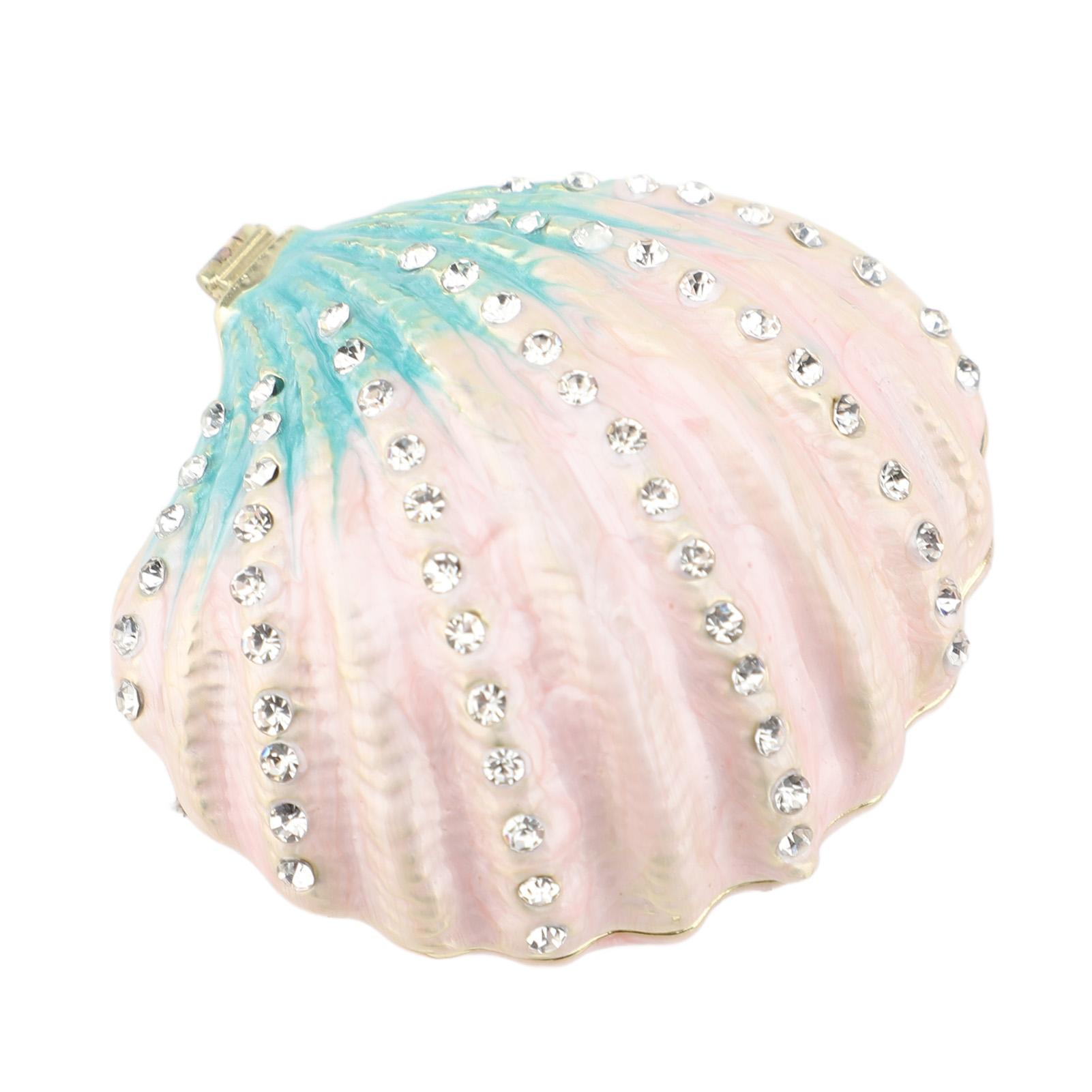 Морская Шкатулка для Мелочей Держатель Винтажная Эмалированная Шкатулка для Украшений на Петлях Коллекционная Декорация