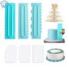 6pcs Irregular Teeth Edge Cake Comb Scraper Cream Flattener Cake Trowel Spatula Dough Butter Pastry Cutters  Baking Accessories