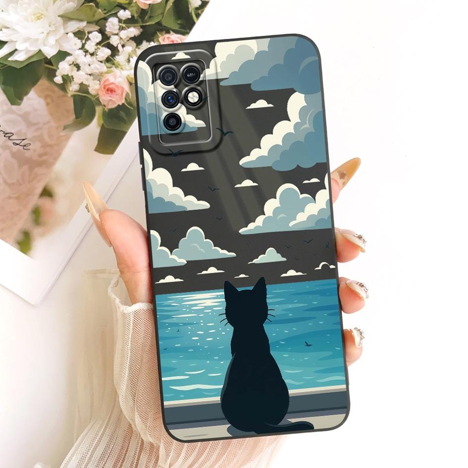 For Infinix Note 10 Case X693 Shockproof Silicone Cute Cartoon Cat Phone Cover For Infinix Note 10 Pro NFC X695 X695D X695C Capa