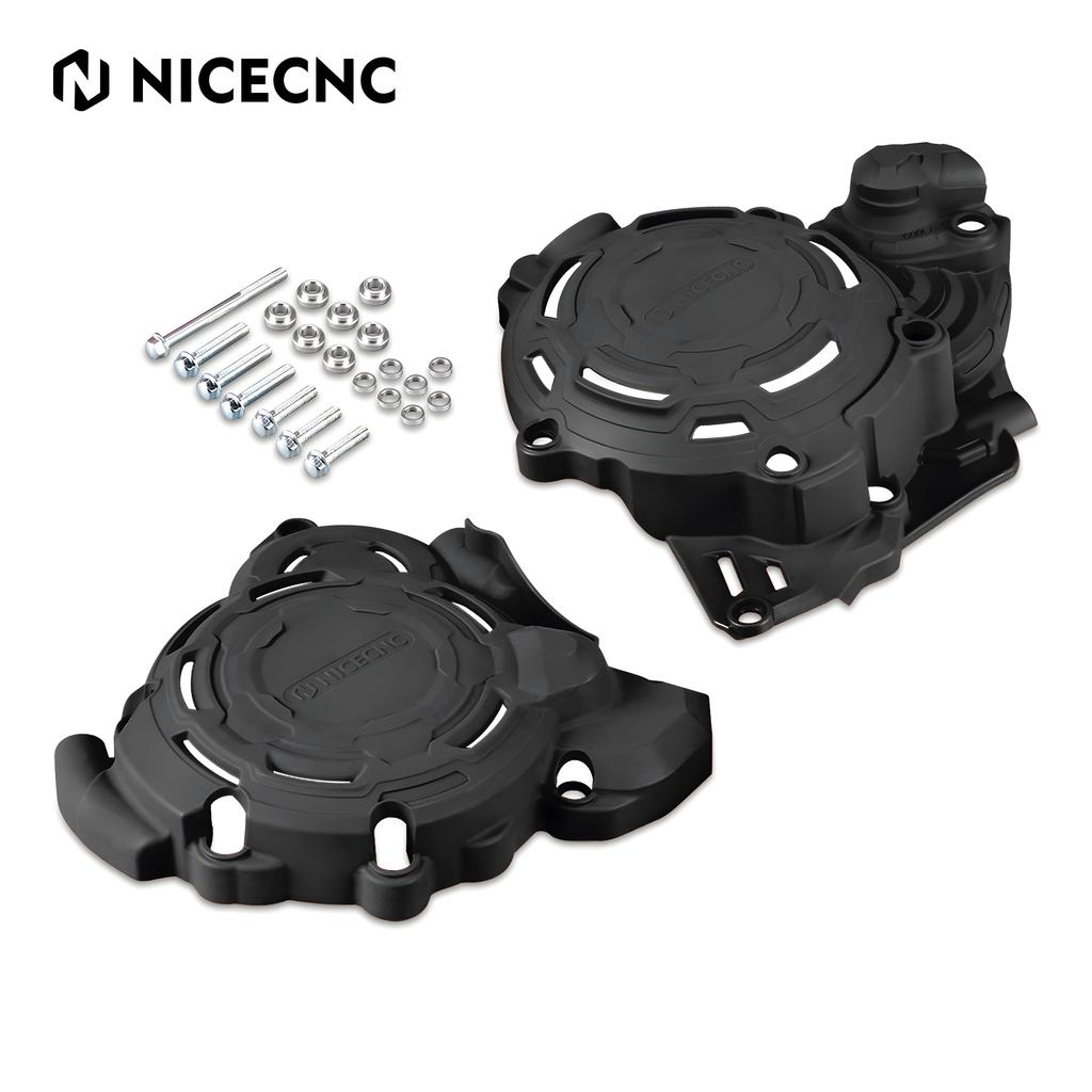NICECNC For KTM EXC 300 2024-2026 Engine Clutch Cover Ignition Guard Protector For KTM EXC 250 XCW 300 Husqvarna TE 300 TE250