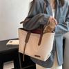 AI Large-capacity Canvas Bag Women's New Fashion Simple Shoulder Bag High-end Texture Portable Tote Bag