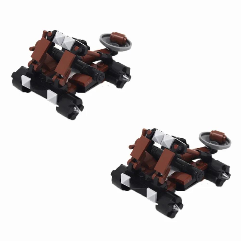 Medieval Castle Siege Weapons Building Blocks Siege Engine Cannon Car  Catapult Crossbow MOC Assembly Bricks Toys