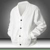 8XL Plus Size Cable Knit Cardigan Men V Neck Diamond Pattern Sweater Oversized Autumn Winter Knit Sweater Loose Fit Cardigans
