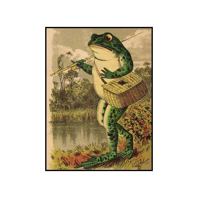 Banjo Frog Anime Art Picture Poster Canvas Painting Retro Style Decorative Painting Living Room Wall Art Print Modern Home Decor No Frame