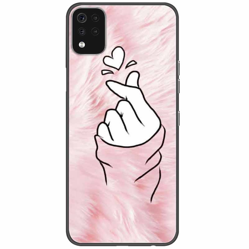 Phone Case For LG K42 K52 K62 Q52 Case Soft Painted Wolf Silicone Black Covers For LG K62 Cases K 42 Shockproof Funda for LGK52