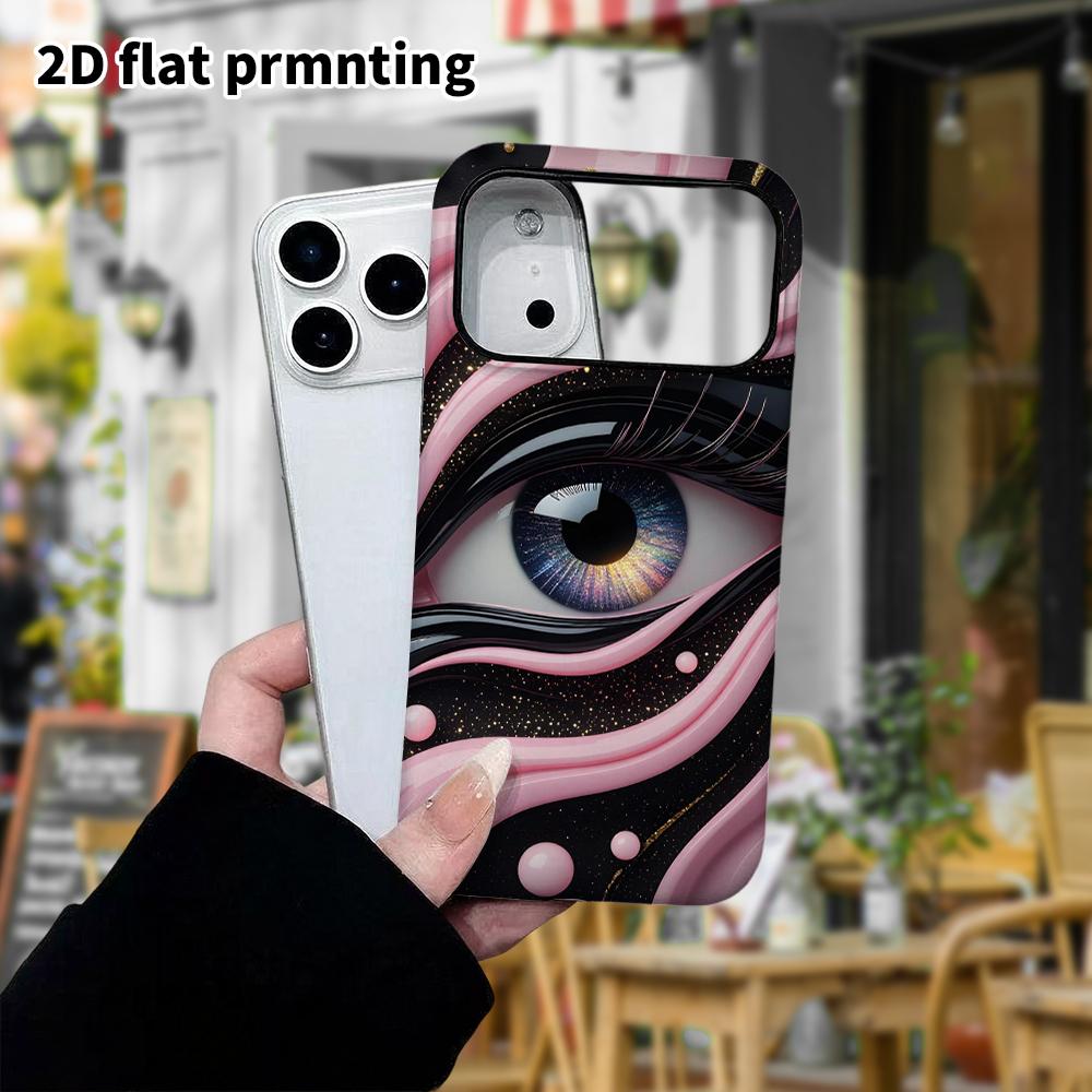 Phone Case: 2D flat design suitable for iPhone 18, 17, 16, 15, 14, 13 Pro film protection case, couple style, enchanting big eyes, Christmas and Hallo