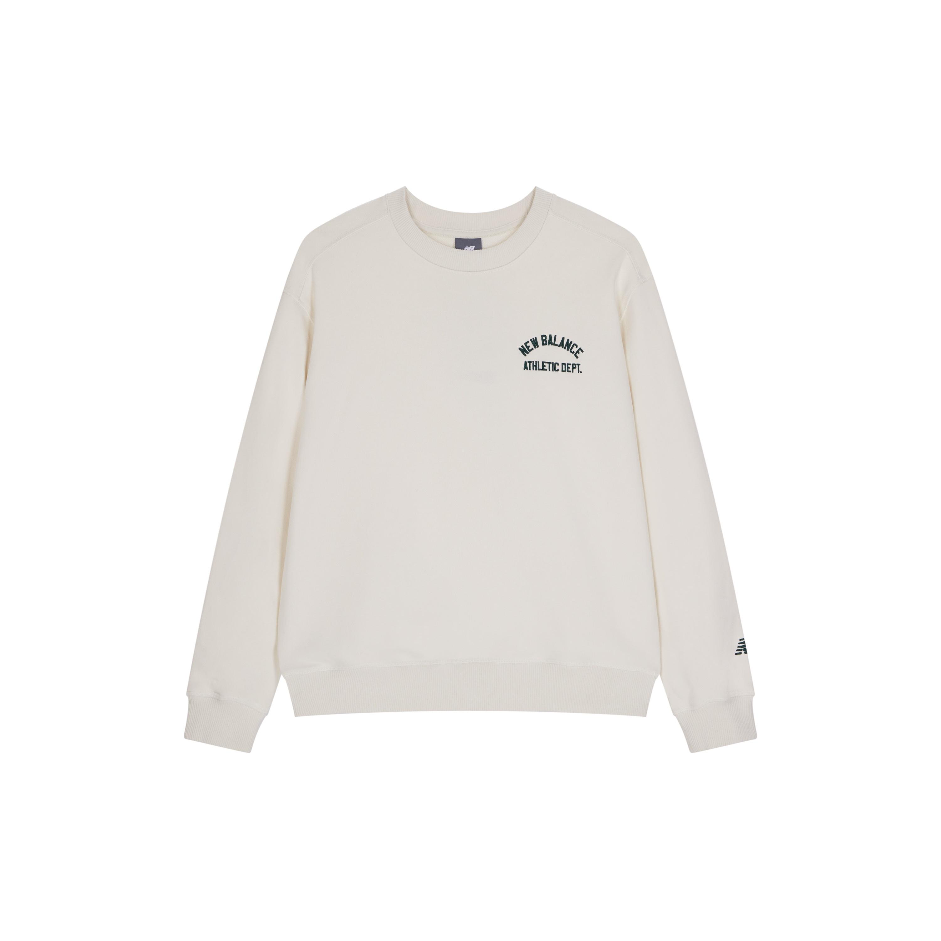 New Balance Athelitics Sweatshirt Asia Sizing White Unisex AMT41312-CIC S