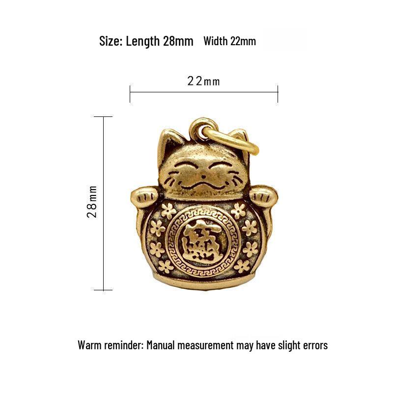 Personalized Chinese Style Fortune Cat Keychain Pendant Ornament